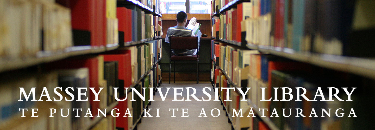Student studying in the Turitea Library