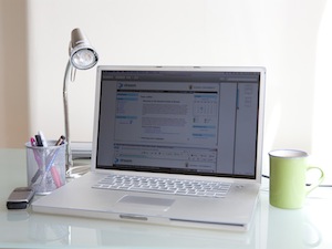 Computer on a desk