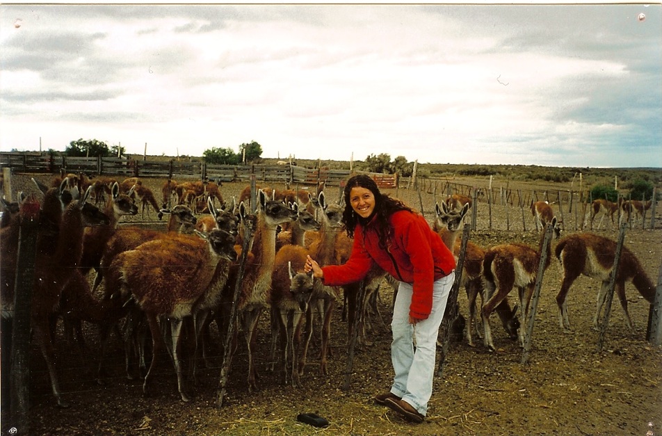 mariana with guanacos