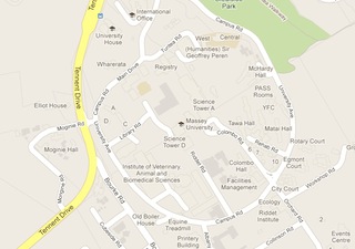 Google map of Massey University Manawatu campus