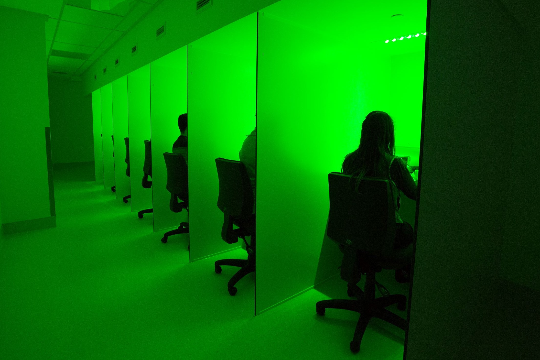 green sensory booths